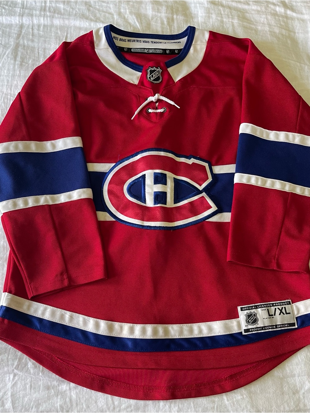 Montreal Canadians Youth L/XL Official NHL Hockey Jersey